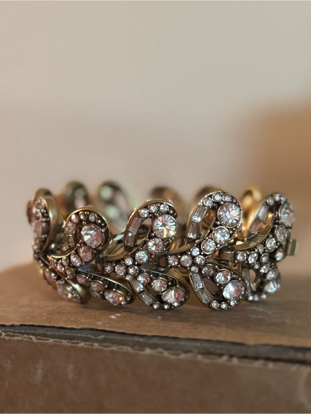 PRE-LOVED Vintage J.Crew Crystal Cluster Link Bracelet